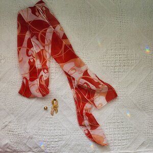 Vintage Avon Pin & Yves Rocher Scarf Set